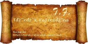 Török Feliciána névjegykártya