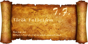 Török Feliciána névjegykártya